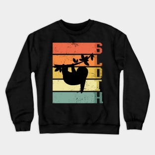 Retro Sloth Crewneck Sweatshirt